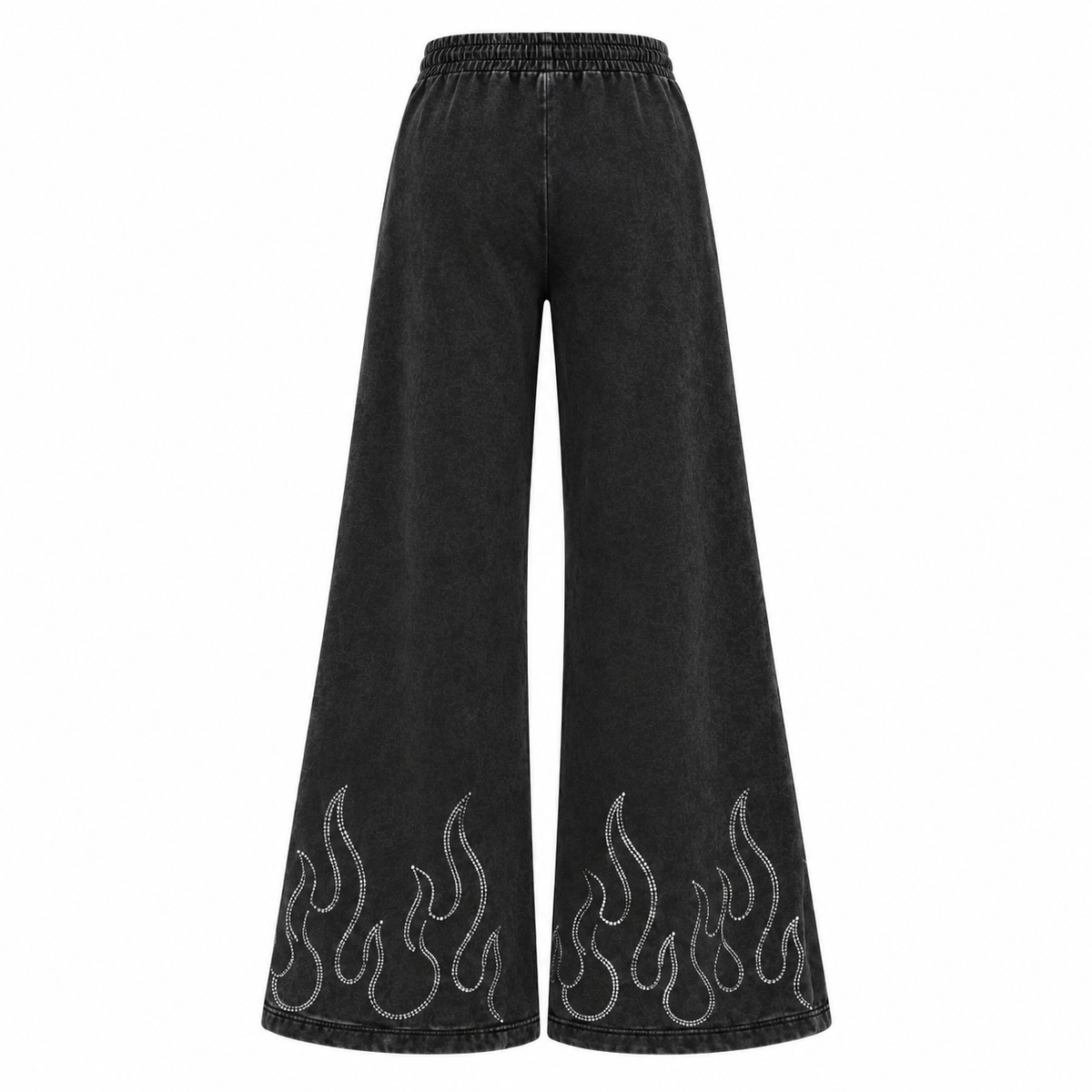 VB Flame Rhinestone Wide-Leg Pants